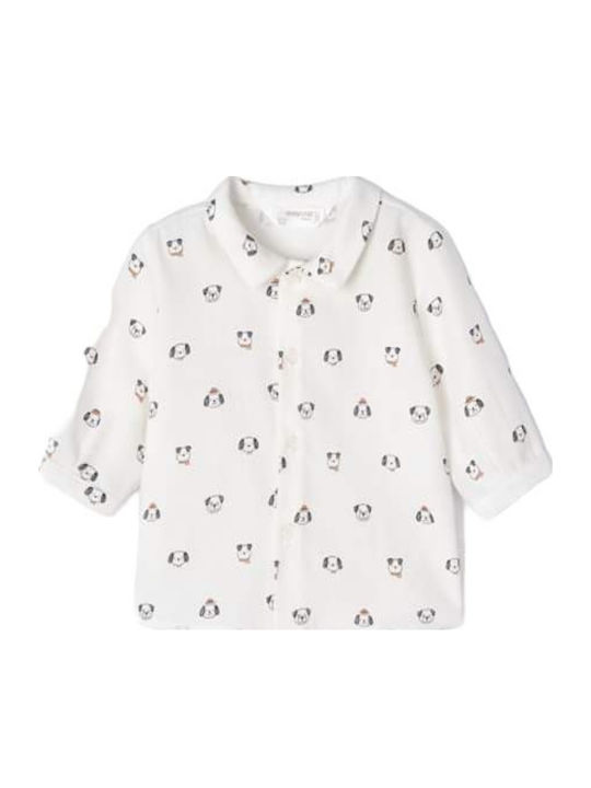 Mayoral Kids Shirt Long Sleeve White Ecofriends