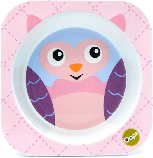 Oops Детска Купа за Хранене Owl Розов
