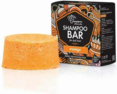 Macrovita Olive.elia Orange Στέρεο Σαμπουάν Ενυδάτωσης & Λάμψης για Όλους τους Τύπους Μαλλιών 80gr