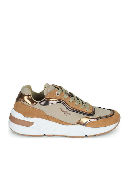 Pepe Jeans Arrow Pop Damen Chunky Sneakers Braun