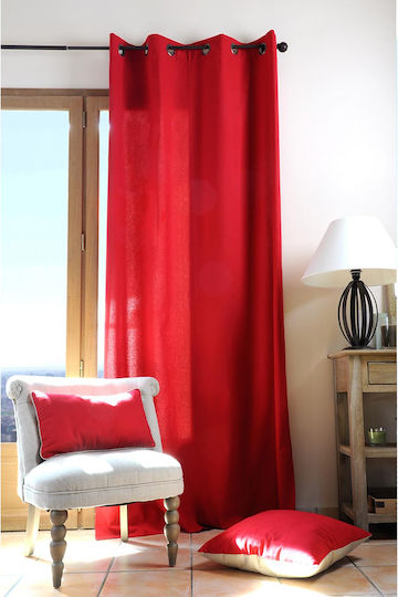 Κουρτίνα με Τρουκς S-F Duo Rouge 135x240εκ.