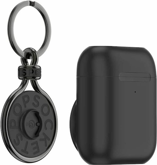 PopSockets PopGrip Gunmetal Chain Holder σε Μαύρο χρώμα για Apple AirPods