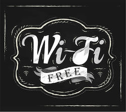 Πινακίδα "Wi-Fi FREE" - 30X26