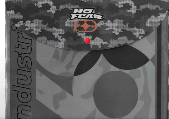 No Fear Φάκελος με Κουμπί για Χαρτί A4 Πολύχρωμος Back Me Up Leader Camouflage