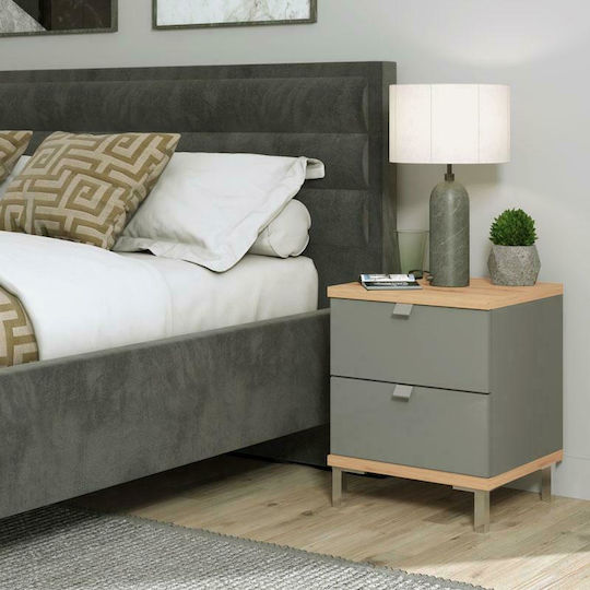 Комод Marbella Дървен Artisan Oak / Grey Graphite 43.5x40x51см