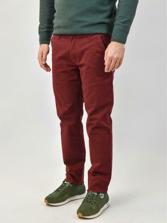 Hose Chino in Schlanker Passform Burgundisch