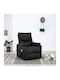 Πολυθρόνα Relax Massage με Υποπόδιο Μαύρη 71x92x96.5cm