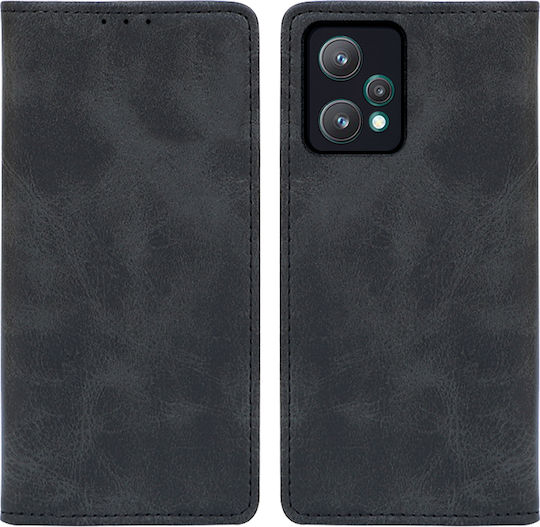 Sonique Vintage Wallet Δερματίνης Μαύρο (Realme 9 5G / 9 Pro)