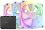 NZXT F120 RGB Gehäuselüfter mit Verbindung 4-Pin PWM 3Stück Weiß