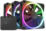 NZXT F120 RGB Case Fan με Σύνδεση 4-Pin PWM 3τμχ