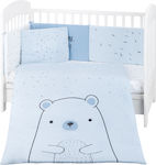 Kikka Boo Baby Crib Bedding Set Bear With Me 6pcs Blue