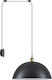 Home Lighting Pendant Light Single-Light Bell for Socket E27 Black