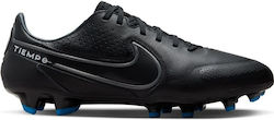 Nike Tiempo Legend 9 Pro Low Football Shoes FG with Cleats Black / Dark Smoke Grey / Summit White