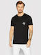 Calvin Klein Ανδρικό T-shirt Μαύρο Μονόχρωμο