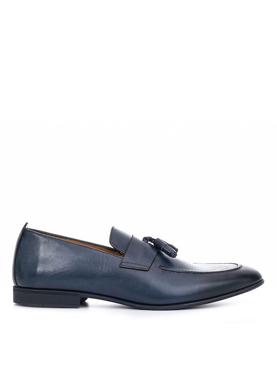 Philippe Lang 717 Δερμάτινα Ανδρικά Loafers Navy Blue