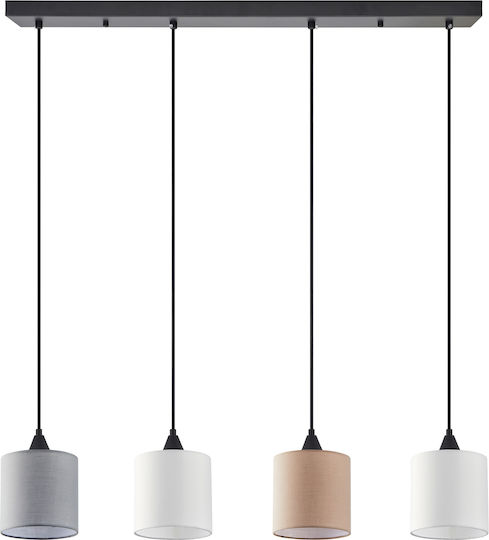 Home Lighting Κρεμαστό Φωτιστικό Πολύχρωμο Ράγα για 4 Λαμπτήρες E27 85x10x300εκ.
