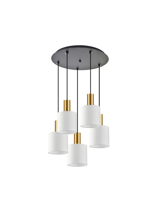 Home Lighting Pendant Chandelier 5xE27 Gold