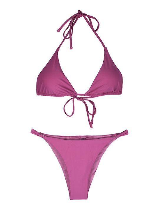 Modern Ocean Set Bikini Triunghi Violet