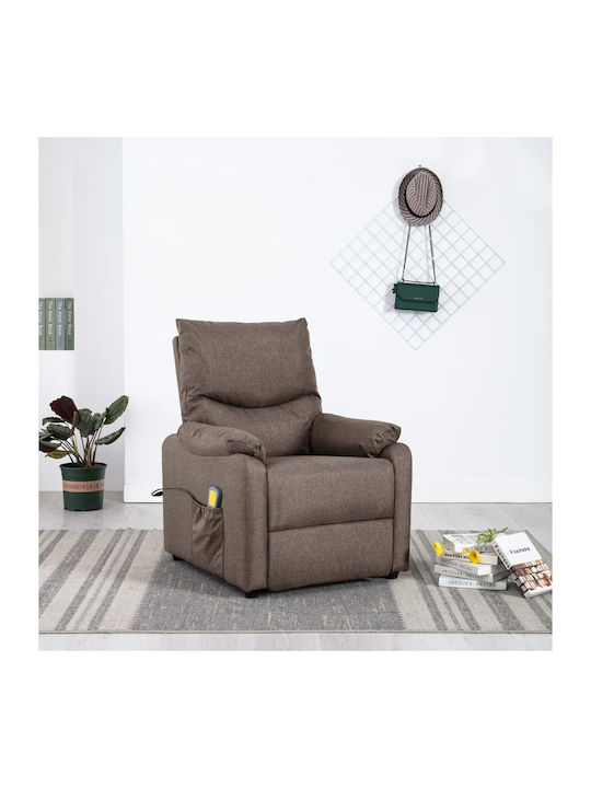 Πολυθρόνα Relax Massage με Υποπόδιο Taupe 71x92...