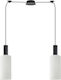 Home Lighting Adept Tube Μοντέρνο Κρεμαστό Φωτιστικό Δίφωτο με Ντουί E27 σε Λευκό Χρώμα