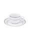 Oriana Ferelli Classic Stripes Set of Cups Coffee Porcelain White 90ml 6pcs