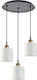 Home Lighting Pendant Light Three-Light for Socket E27 White