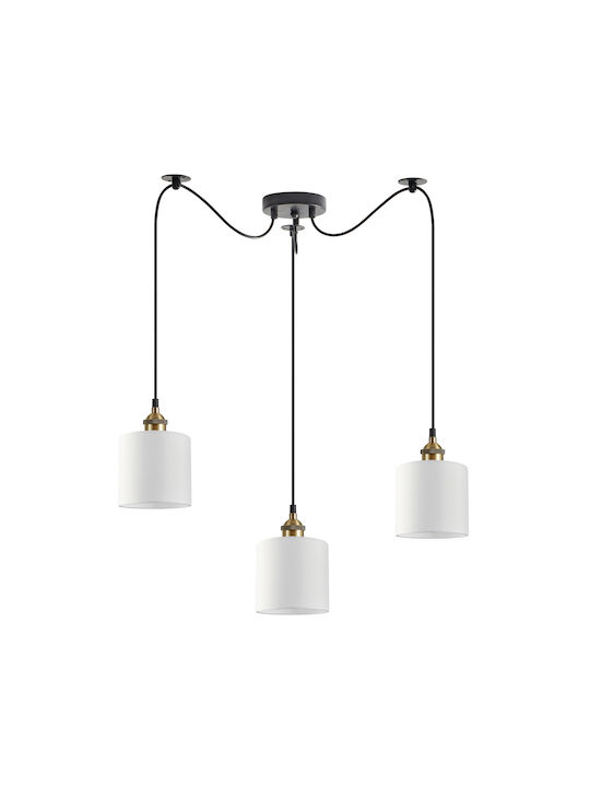 Home Lighting Lustră Trei lumini pentru Soclu E27 Alb