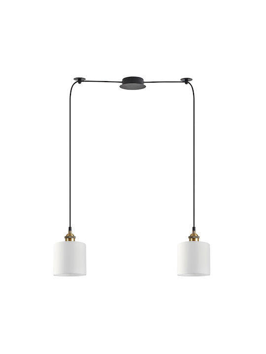 Home Lighting Pendant Lamp 2xE27 White