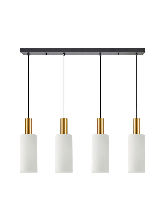 Home Lighting Pendant Suspension for 4 Bulbs E27 Gold