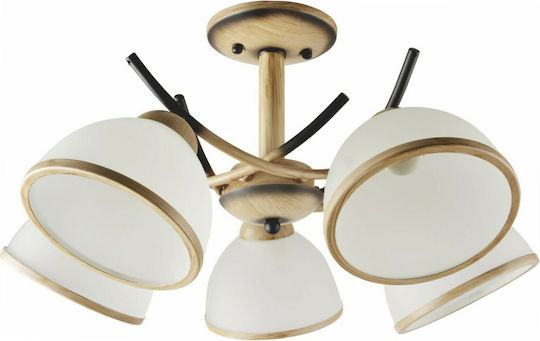 Avide ABPL-5XE27-BRAS Deckenleuchte 56cm Gold mit Fassung E27