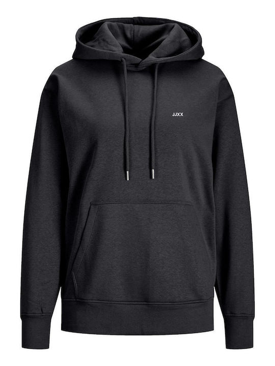 Jack & Jones Long Women's Sweatshirt Hooded Black