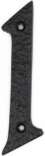 Roline 461 Hausnummer 1 in Schwarz Farbe 10cm 461