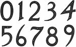 Roline House Number 3 Sign Black 10cm