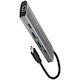 Axagon HMC-5G2 USB-C Docking Station mit HDMI 4K PD Silber