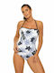 Marko One-Piece Swimsuit with Padding Floral White