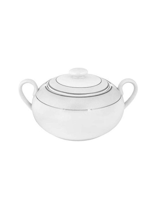Oriana Ferelli Classic Stripes 17310/S Porcelain Sugar Bowl White