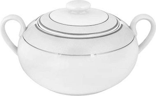 Oriana Ferelli Classic Stripes 17310/S Porcelain Sugar Bowl White