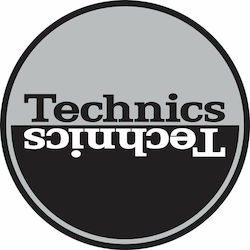 Technics Slipmat από Τσόχα Moon 1 (Ζεύγος) σε Μαύρο Χρώμα