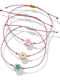 The Art of Beading Γυναικείο Σετ Βραχιόλια Μαρτάκια Μακραμέ Ανθάκια από Κορδόνι