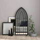 vidaXL Wall Mirror with Black Metallic Frame 100x45cm 1pcs