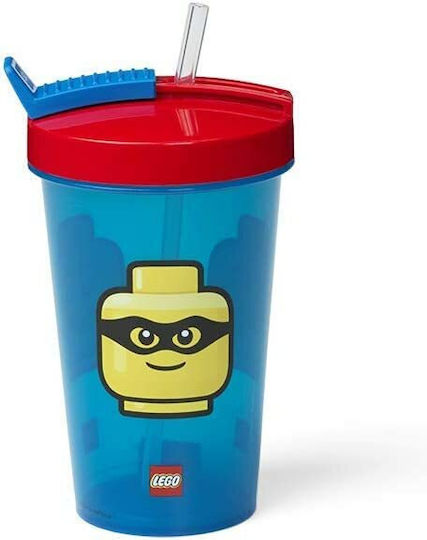 LEGO Iconic Classic Παιδικό Παγούρι Θερμός Πλαστικό με Καλαμάκι Διάφανο 500ml