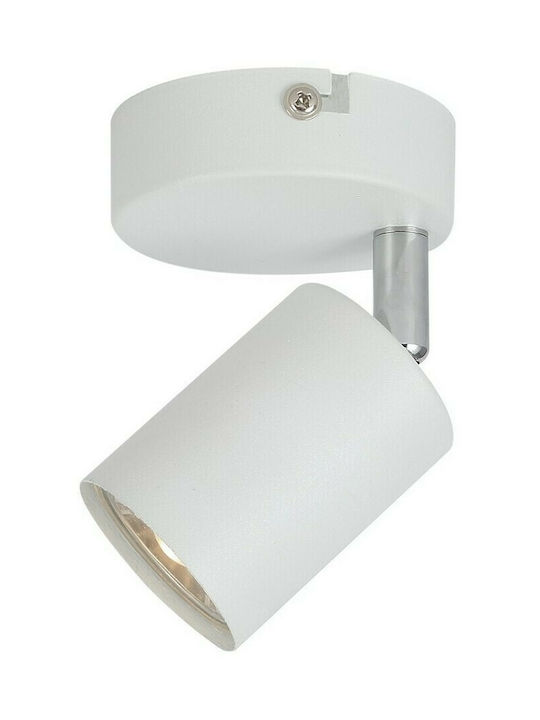 Avide ABCL-1XGU10-DEBRA-W Single White Spot with GU10 Lamp Adapter