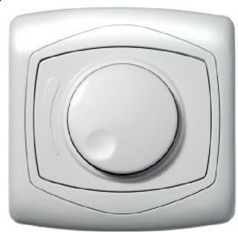 Ospel Vertiefter Dimmerschalter mit Rahmen Klassischer Rotierend in Weißer Farbe