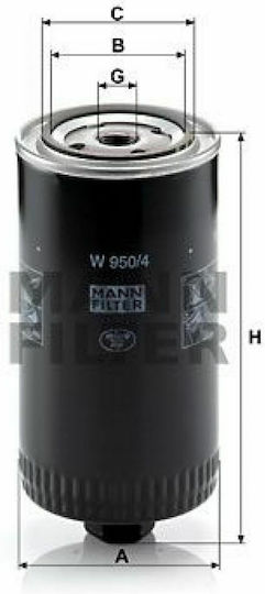 Mann Filter Φίλτρο Λαδιού Αυτοκινήτου για VW / Volvo