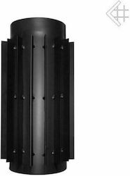 Kratki S/200 Chimney Heat Exchanger Metallic 150mm Black