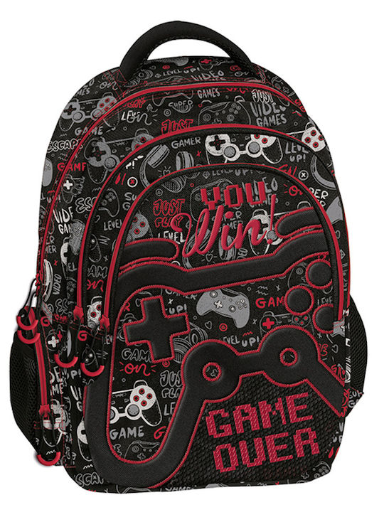 Graffiti Video Game School Bag Backpack Elementary, Elementary in Red color