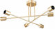 Pakketo PWL-1122 Ceiling Mount Light 61cm Gold with Socket E27
