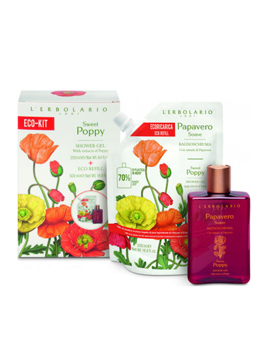 L' Erbolario Sweet Poppy Eco-Kit Комплект за грижа за кожата за Почистване на тялото
