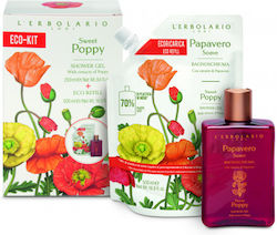 L' Erbolario Sweet Poppy Eco-Kit Σετ Καθαρισμού με Αφρόλουτρο
