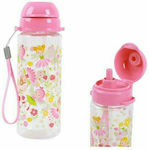Kids Plastic Water Bottle Fairy Pink 400ml